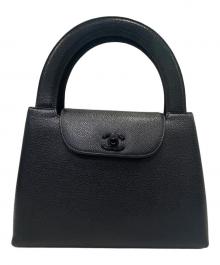 CHANEL（シャネル）の古着「ココマークターンロックハンドバッグ」｜ブラック