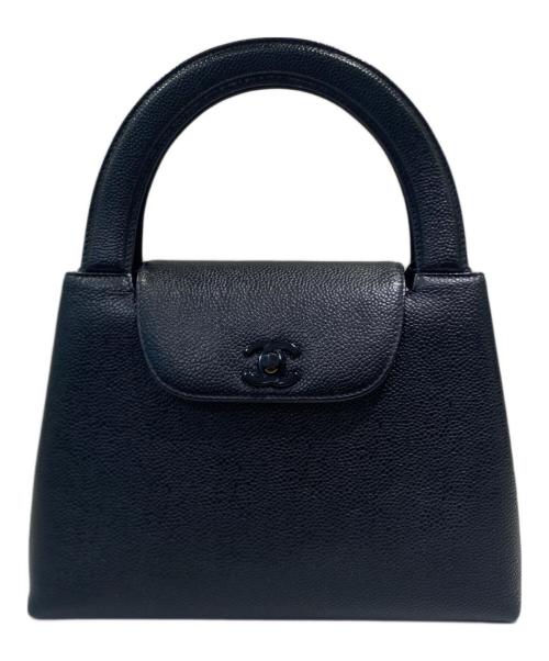 CHANEL（シャネル）CHANEL (シャネル) ココマークターンロックハンドバッグ ブラックの古着・服飾アイテム