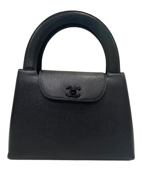 CHANEL（シャネル）CHANEL (シャネル) ココマークターンロックハンドバッグ ブラックの古着・服飾アイテム