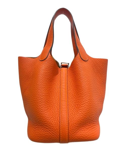 HERMES（エルメス）HERMES (エルメス) ピコタンロックPM/トリヨンクレマンス/オレンジポピー/U刻印2021年製/シルバー金具/ハンドバッグ オレンジポピー サイズ:PMの古着・服飾アイテム