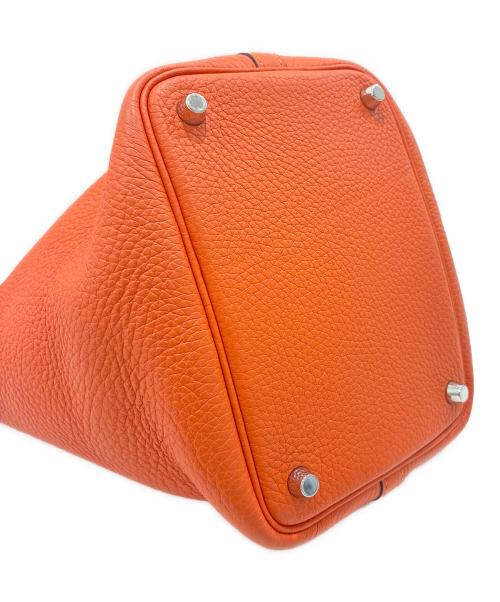 HERMES（エルメス）HERMES (エルメス) ピコタンロックPM/トリヨンクレマンス/オレンジポピー/U刻印2021年製/シルバー金具/ハンドバッグ オレンジポピー サイズ:PMの古着・服飾アイテム