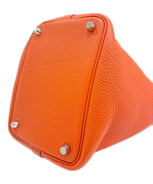 HERMES（エルメス）HERMES (エルメス) ピコタンロックPM/トリヨンクレマンス/オレンジポピー/U刻印2021年製/シルバー金具/ハンドバッグ オレンジポピー サイズ:PMの古着・服飾アイテム