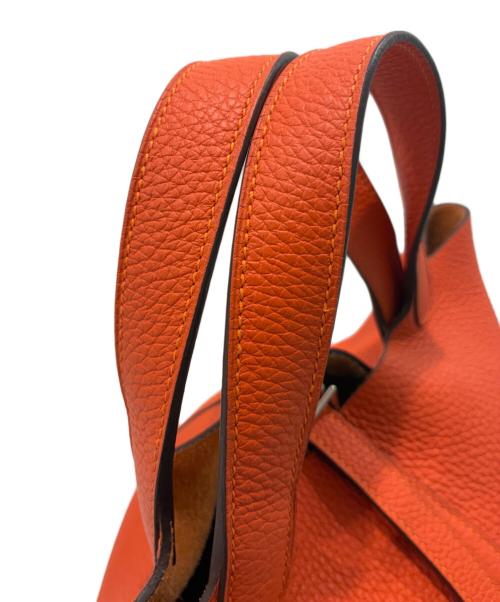 HERMES（エルメス）HERMES (エルメス) ピコタンロックPM/トリヨンクレマンス/オレンジポピー/U刻印2021年製/シルバー金具/ハンドバッグ オレンジポピー サイズ:PMの古着・服飾アイテム