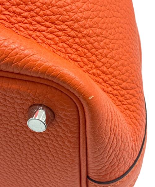 HERMES（エルメス）HERMES (エルメス) ピコタンロックPM/トリヨンクレマンス/オレンジポピー/U刻印2021年製/シルバー金具/ハンドバッグ オレンジポピー サイズ:PMの古着・服飾アイテム