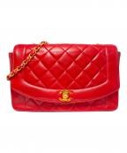 CHANELシャネル）の古着「ダイアナ/チェーンショルダーバッグ」｜レッド