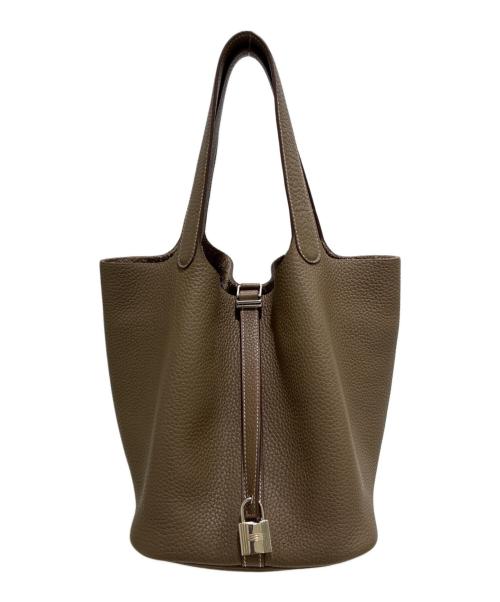 HERMES（エルメス）HERMES (エルメス) ピコタンロックMM/トリヨンクレマンス/エトゥープ/Y刻印2020年製/シルバー金具 エトゥープ サイズ:MMの古着・服飾アイテム