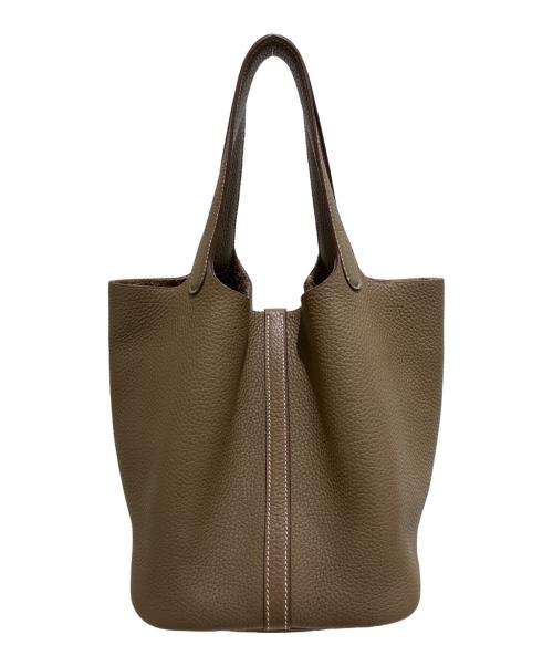 HERMES（エルメス）HERMES (エルメス) ピコタンロックMM/トリヨンクレマンス/エトゥープ/Y刻印2020年製/シルバー金具 エトゥープ サイズ:MMの古着・服飾アイテム