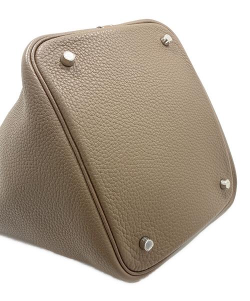 HERMES（エルメス）HERMES (エルメス) ピコタンロックMM/トリヨンクレマンス/エトゥープ/Y刻印2020年製/シルバー金具 エトゥープ サイズ:MMの古着・服飾アイテム