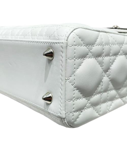 Christian Dior（クリスチャン ディオール）Christian Dior (クリスチャン ディオール) Lady Dior Small / レディディオールスモール ホワイト サイズ:スモールの古着・服飾アイテム