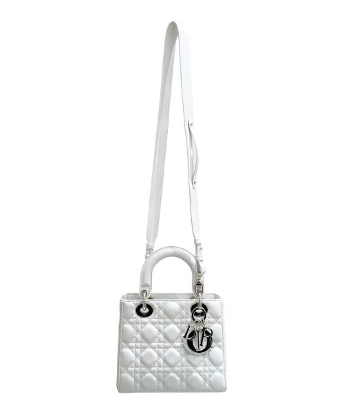 Christian Dior（クリスチャン ディオール）Christian Dior (クリスチャン ディオール) Lady Dior Small / レディディオールスモール ホワイト サイズ:スモールの古着・服飾アイテム