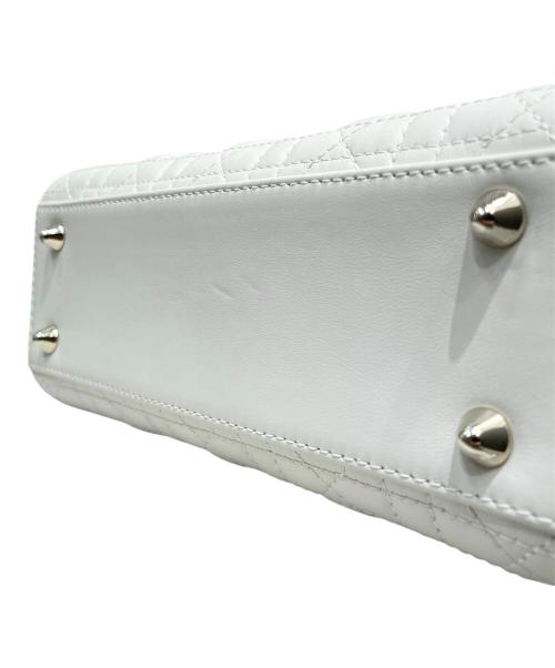 Christian Dior（クリスチャン ディオール）Christian Dior (クリスチャン ディオール) Lady Dior Small / レディディオールスモール ホワイト サイズ:スモールの古着・服飾アイテム