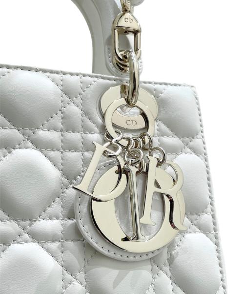 Christian Dior（クリスチャン ディオール）Christian Dior (クリスチャン ディオール) Lady Dior Small / レディディオールスモール ホワイト サイズ:スモールの古着・服飾アイテム