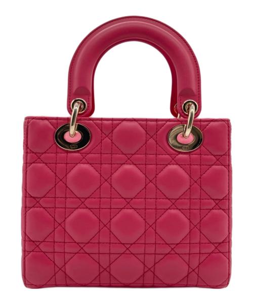 Christian Dior（クリスチャン ディオール）Christian Dior (クリスチャン ディオール) レディディオール スモール /Lady Dior バッグ 2WAYバッグ ショッキングピンク サイズ:スモール/SMALLの古着・服飾アイテム