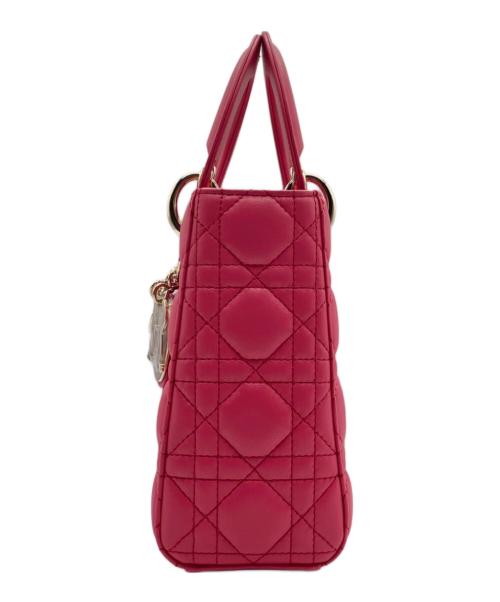 Christian Dior（クリスチャン ディオール）Christian Dior (クリスチャン ディオール) レディディオール スモール /Lady Dior バッグ 2WAYバッグ ショッキングピンク サイズ:スモール/SMALLの古着・服飾アイテム