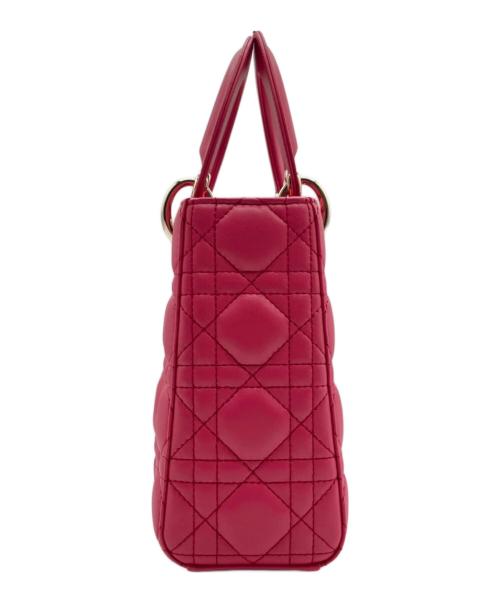 Christian Dior（クリスチャン ディオール）Christian Dior (クリスチャン ディオール) レディディオール スモール /Lady Dior バッグ 2WAYバッグ ショッキングピンク サイズ:スモール/SMALLの古着・服飾アイテム