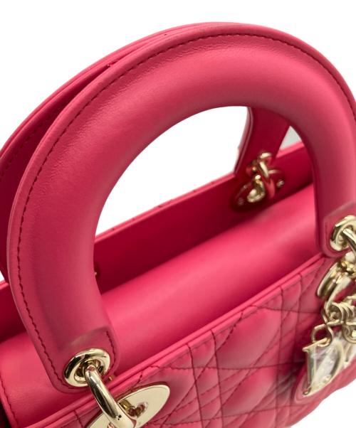 Christian Dior（クリスチャン ディオール）Christian Dior (クリスチャン ディオール) レディディオール スモール /Lady Dior バッグ 2WAYバッグ ショッキングピンク サイズ:スモール/SMALLの古着・服飾アイテム
