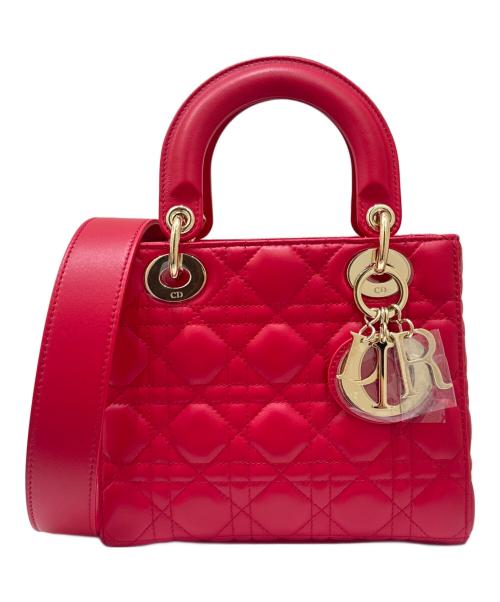 Christian Dior（クリスチャン ディオール）Christian Dior (クリスチャン ディオール) レディディオール スモールショルダーバッグ レッド サイズ:スモールの古着・服飾アイテム