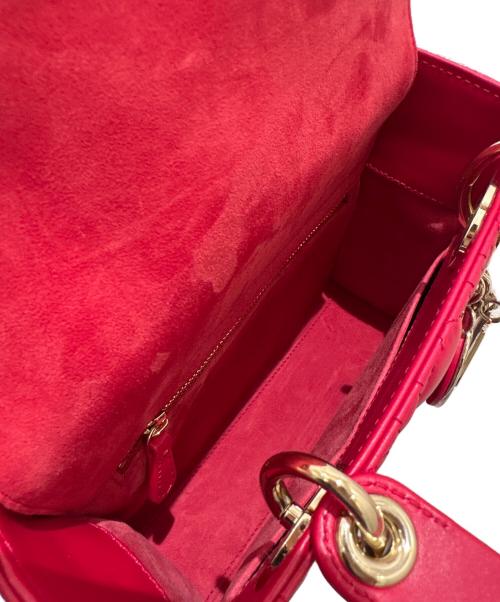 Christian Dior（クリスチャン ディオール）Christian Dior (クリスチャン ディオール) レディディオール スモールショルダーバッグ レッド サイズ:スモールの古着・服飾アイテム