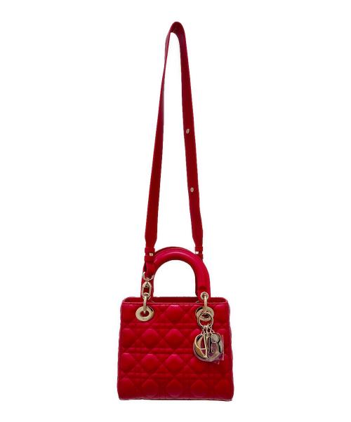 Christian Dior（クリスチャン ディオール）Christian Dior (クリスチャン ディオール) レディディオール スモールショルダーバッグ レッド サイズ:スモールの古着・服飾アイテム