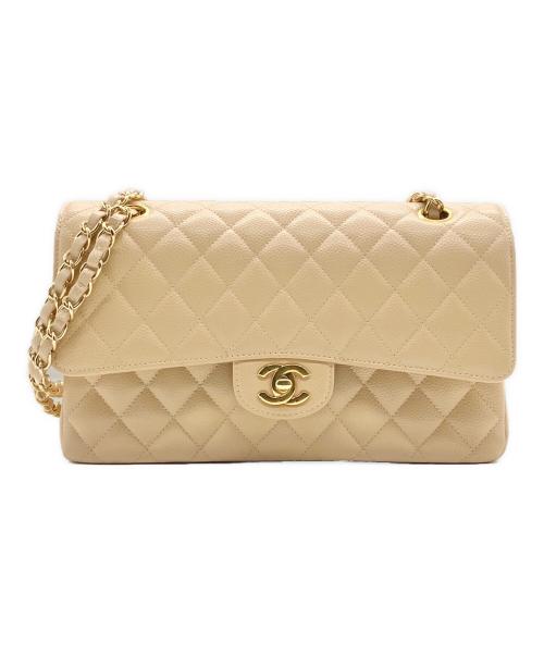 CHANEL（シャネル）CHANEL (シャネル) マトラッセ25/Wフラップチェーンショルダーバッグ ベージュ サイズ:25の古着・服飾アイテム