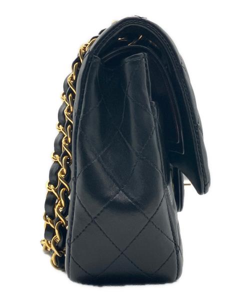CHANEL（シャネル）CHANEL (シャネル) マトラッセ25/Wフラップチェーンショルダーバッグ ブラック サイズ:25の古着・服飾アイテム