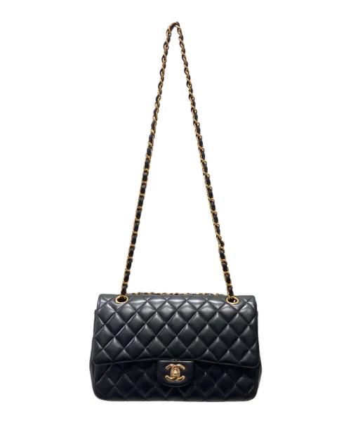 CHANEL（シャネル）CHANEL (シャネル) マトラッセ25/Wフラップチェーンショルダーバッグ ブラック サイズ:25の古着・服飾アイテム