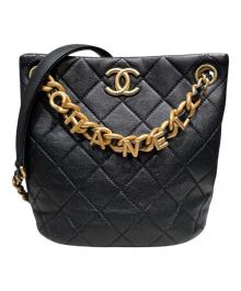CHANEL（シャネル）の古着「チェーンバゲットバッグ」｜ブラック×ゴールド金具