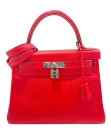 HERMES（エルメス）の古着「ケリー28/内縫い/シルバー金具/エバーカラー/レッド系/D刻印:2019年製」｜レッド系