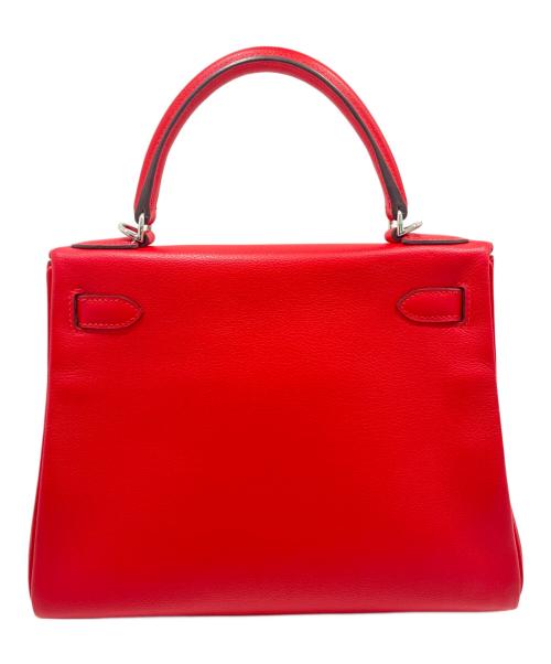 HERMES（エルメス）HERMES (エルメス) ケリー28/内縫い/シルバー金具/エバーカラー/レッド系/D刻印:2019年製 レッド系 サイズ:28の古着・服飾アイテム