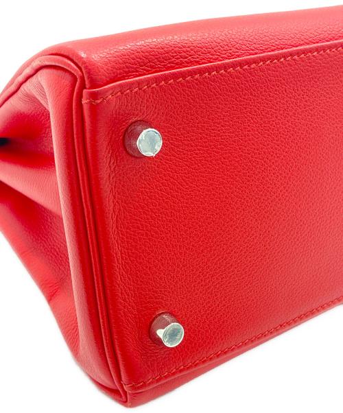 HERMES（エルメス）HERMES (エルメス) ケリー28/内縫い/シルバー金具/エバーカラー/レッド系/D刻印:2019年製 レッド系 サイズ:28の古着・服飾アイテム