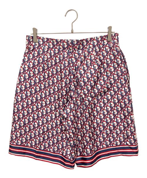 Christian Dior（クリスチャン ディオール）Christian Dior (クリスチャン ディオール) 20SS Oblique Pixel Bermuda Shorts/オブリークシルクハーフパンツ レッド×ネイビー サイズ:46の古着・服飾アイテム
