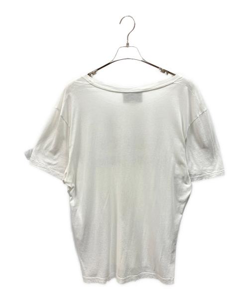 GUCCI（グッチ）GUCCI (グッチ) ダメージ加工ロゴTシャツ ホワイト サイズ:Lの古着・服飾アイテム