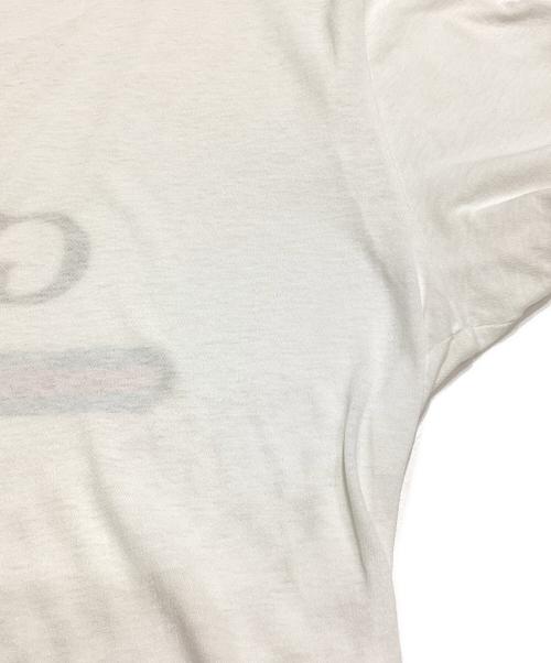 GUCCI（グッチ）GUCCI (グッチ) ダメージ加工ロゴTシャツ ホワイト サイズ:Lの古着・服飾アイテム