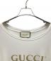 中古・古着 GUCCI (グッチ) ダメージ加工ロゴTシャツ ホワイト サイズ:L：28000円