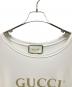 中古・古着 GUCCI (グッチ) ダメージ加工ロゴTシャツ ホワイト サイズ:L：14000円