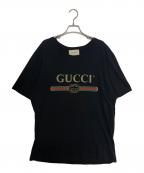 GUCCIグッチ）の古着「ロゴTシャツ」｜ブラック