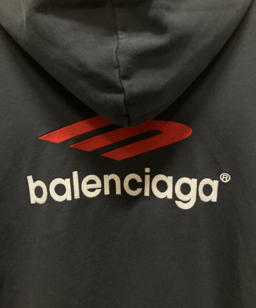 BALENCIAGA（バレンシアガ）BALENCIAGA (バレンシアガ) Balenciaga Black Letter Print Hoodie/ロゴパーカー/スポーツアイコンパーカー ネイビー サイズ:3の古着・服飾アイテム