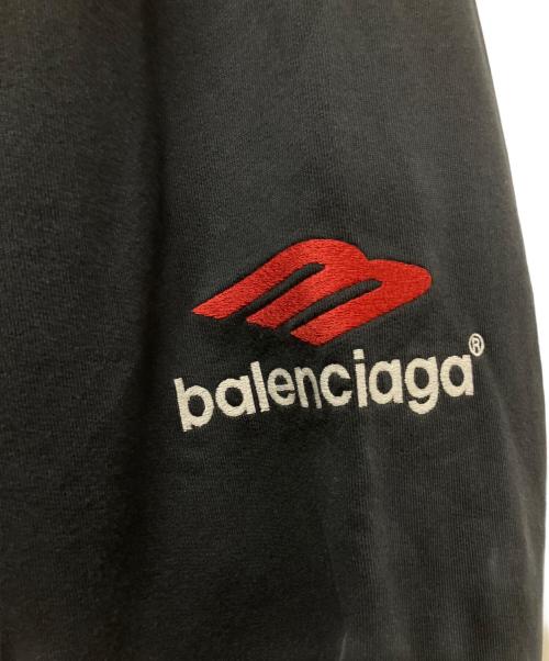 BALENCIAGA（バレンシアガ）BALENCIAGA (バレンシアガ) Balenciaga Black Letter Print Hoodie/ロゴパーカー/スポーツアイコンパーカー ネイビー サイズ:3の古着・服飾アイテム