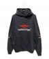 BALENCIAGA（バレンシアガ）の古着「Balenciaga Black Letter Print Hoodie/ロゴパーカー/スポーツアイコンパーカー」｜ネイビー