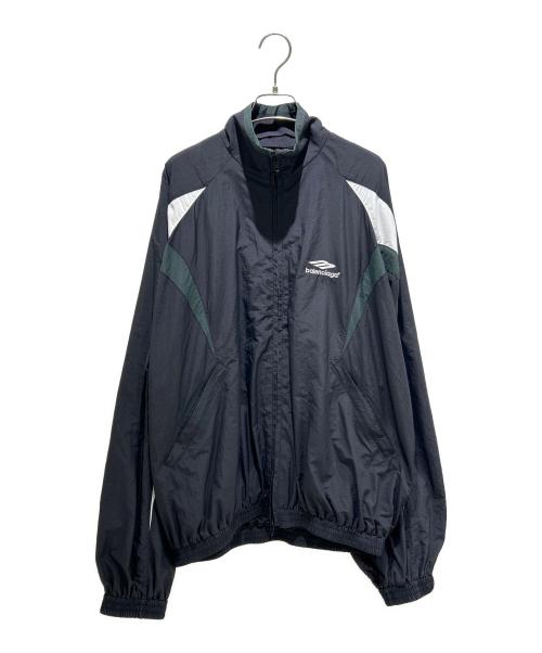 BALENCIAGA（バレンシアガ）BALENCIAGA (バレンシアガ) 23SS 3B ICON TRACKSUIT トラックスーツロゴナイロンジャケット ブラック サイズ:Lの古着・服飾アイテム