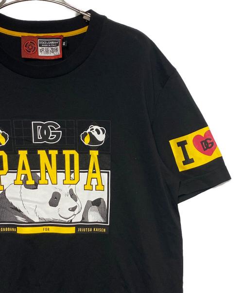 DOLCE & GABBANA（ドルチェ＆ガッバーナ）DOLCE & GABBANA (ドルチェ＆ガッバーナ) 呪術廻戦 (ジュジュツカイセン) ハートロゴパンダTシャツ ブラック サイズ:Sの古着・服飾アイテム