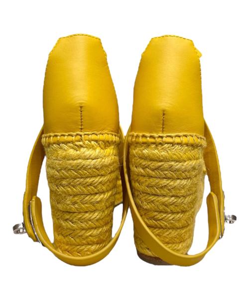 HERMES（エルメス）HERMES (エルメス) ウェッジソールサンダル《ティボリ》 イエロー サイズ:36の古着・服飾アイテム