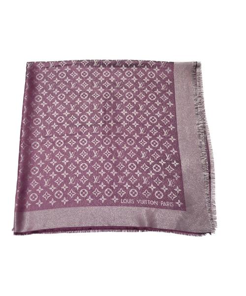 LOUIS VUITTON（ルイ ヴィトン）LOUIS VUITTON (ルイ ヴィトン) 大判 モノグラム ストール パープルの古着・服飾アイテム