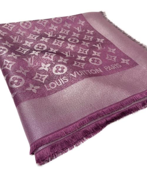 LOUIS VUITTON（ルイ ヴィトン）LOUIS VUITTON (ルイ ヴィトン) 大判 モノグラム ストール パープルの古着・服飾アイテム