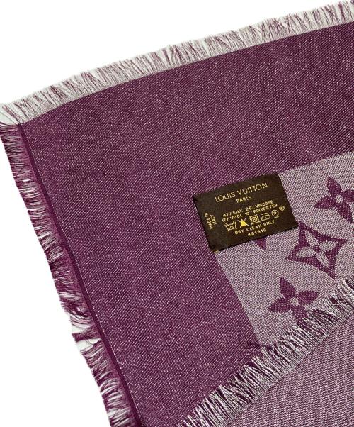 LOUIS VUITTON（ルイ ヴィトン）LOUIS VUITTON (ルイ ヴィトン) 大判 モノグラム ストール パープルの古着・服飾アイテム