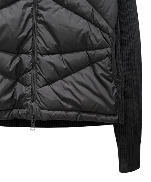 MONCLER GENIUS（モンクレール ジーニアス）MONCLER GENIUS (モンクレール ジーニアス) ニット切替ダウンジャケット/CARDIGAN TRICOT ブラック サイズ:Sの古着・服飾アイテム