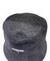 中古・古着 PRADA (プラダ) PRADA Triangle Logo Bucket Hat/ロゴプレートウールハット グレー サイズ:L：62000円