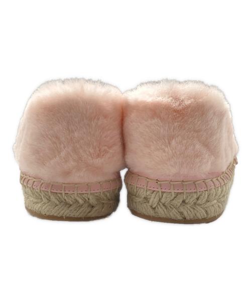 LOUIS VUITTON（ルイ ヴィトン）LOUIS VUITTON (ルイ ヴィトン) Seashore Line LV Logo Espadrillesシーショア ライン LV ロゴ エスパドリーユ/エコファースリッポン ピンク サイズ:37の古着・服飾アイテム