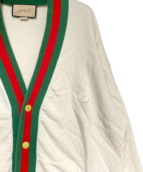 GUCCI（グッチ）GUCCI (グッチ) シェリーラインスウェットカーディガン ベージュ サイズ:XSの古着・服飾アイテム