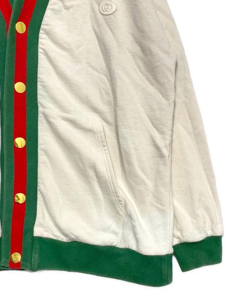 GUCCI（グッチ）GUCCI (グッチ) シェリーラインスウェットカーディガン ベージュ サイズ:XSの古着・服飾アイテム